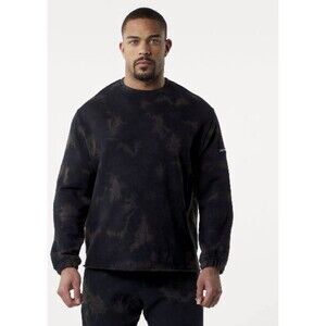 Alphalete Men’s Washed Raw - Cut Sweater - Faded Black, Size XL